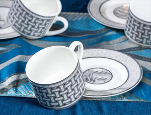 Precio bajo Venta 15PCs Silver Mosaic Bone China Juegos de té y café para la decoración del hogar - Product Image 6