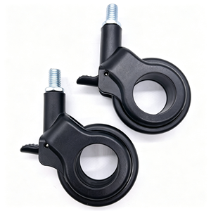 Roues pivotantes industrielles robustes, lot de 4 roulettes pivotantes de 4 pouces avec frein, roues en PU de 1600 lb pour établi, chariot, boîte à outils - Product Image 3