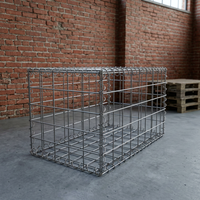 Gabion 2x1x1m en treillis soudé galvanisé 80x100mm, cage en pierre pour mur de soutènement, construction et aménagement paysager de bords de rivière