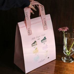 Sacs d'emballage à emporter en aluminium non tissé, isolés thermiquement, résistants à l'humidité, avec logo personnalisé, pour desserts, chocolat au lait à bulles - Product Image 5