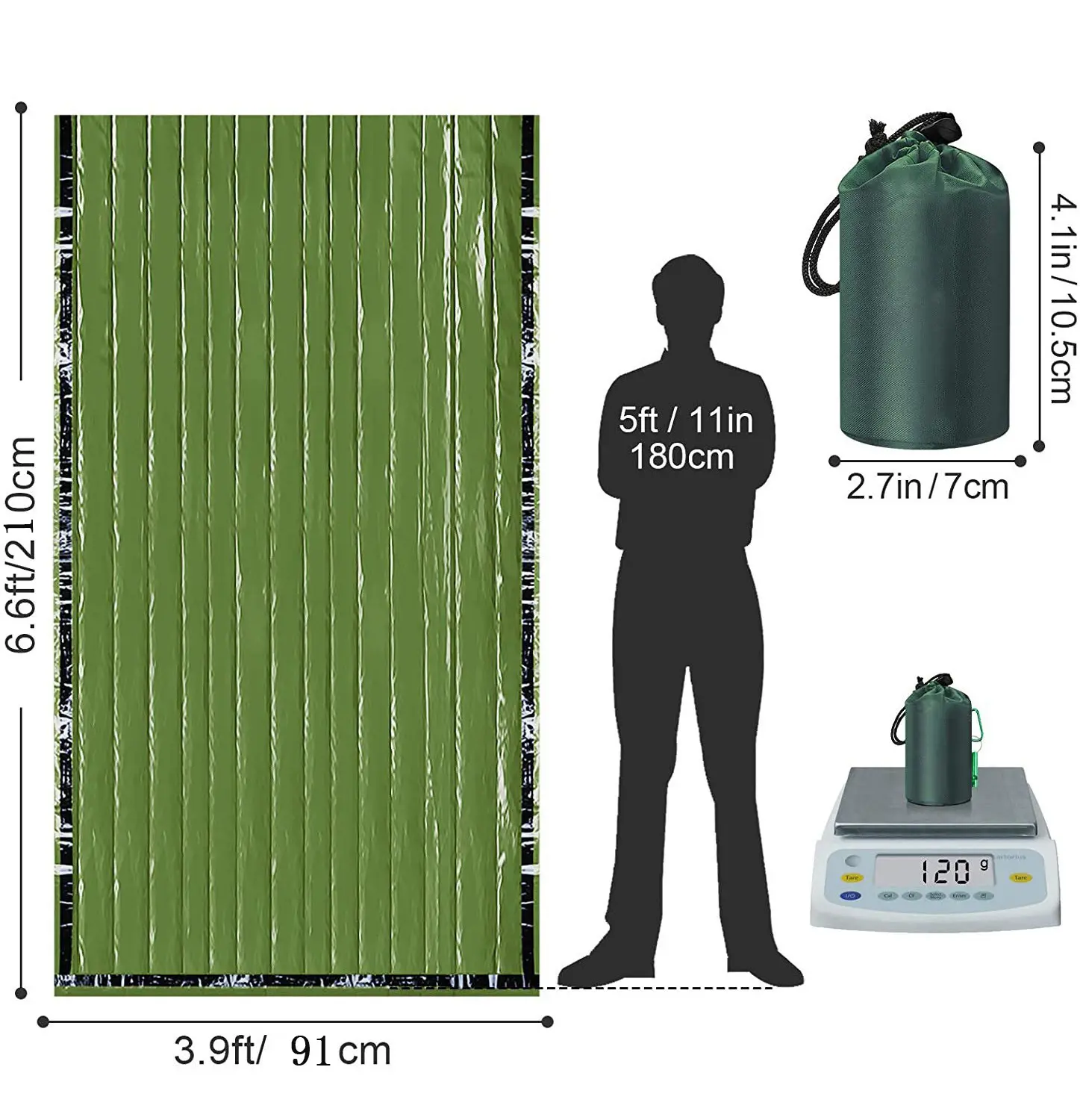 OEM Outdoor Mylar Notfall decken für Camping Wandern und Auto gebrauch