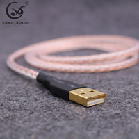 Câble USB 2.0 Type A vers B XSSH DIY en gros, 8 cœurs OCC+OCC-AG, câble d'extension universel audio et de données pour système DAC HIFI