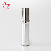 Récipient d'emballage cosmétique vide en plastique PP ruban d'or sérum lotion 10ml 15ml 20ml 30ml bouteille à pompe sans air