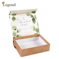 Boîte à fermeture magnétique rigide en gros, motif feuille personnalisé, boîte en papier rigide avec aimant pour kit de pleine conscience, jeu de cartes, emballage cadeau