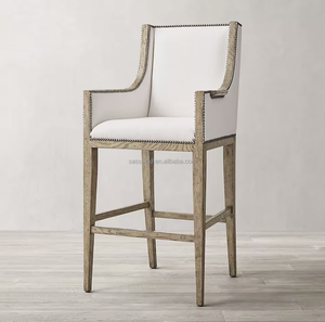 Sassanid Living Studio Design 1950s Modernism Taburete de barra y Mostrador de tela Ames hecho a mano con maestría - Product Image 2