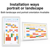 Calendario Electrónico y Tabla de Tareas con Pantalla Táctil IPS HD de 15.6 Pulgadas, WiFi 6, USB, Bluetooth, Calendario Familiar Inteligente para Montar en la Pared