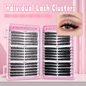 Lot de <span class=keywords><strong>600</strong></span> bouquets de cils en faux vison à longueurs mixtes spectaculaires, livre de 30 rangées, volume complet, cils moelleux pour extensions DIY, OEM - Product Image 6