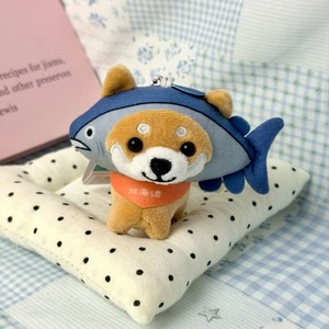 Llavero de peluche Kawaii Shiba <span class=keywords><strong>Inu</strong></span> <span class=keywords><strong>Akita</strong></span>, bonito colgante para mochila de perro japonés, juguetes de peluche de Onsen, Sushi, Camarón, Estrella de Mar y Pescado, regalos - Product Image 4