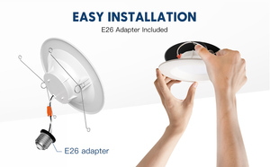 ไฟดาวน์ไลท์ LED แบบฝัง 20W แสงวอร์มไวท์ 3500K IP44 ขนาดรูเจาะ 89 มม. ตัวเรือนพลาสติก ดีไซน์มินิมอล สำหรับใช้ภายในอาคาร - Product Image 4