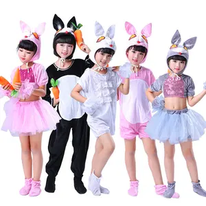 New Halloween Children's Animal Watch Performance Costume Pink Black Little Rabbit Multi Color Fairy Tale Costume