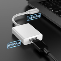Tipo C a HDTV Adaptador Convertidor Cable de video USB HD 4K Aleación de aluminio USB C a HDTV Adaptador