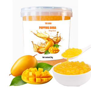 Vente en gros de 2 kg de perles de boba à la mangue, concentré de saveur, boules de jus de fruits, bouteille, sirop pour bubble tea, additifs chinois - Product Image 3