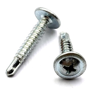 Vis autotaraudeuses à tête trapézoïdale de qualité supérieure, galvanisées, à filetage fin, pour usages industriels - Product Image 1