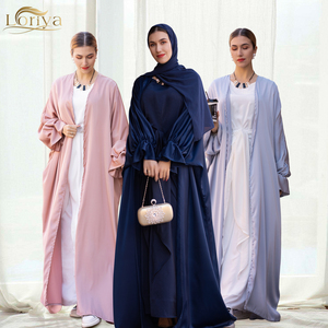 Loriya nuovo vestito kaftano Abaya in raso etnico Abaya donna musulmano abito tradizionale tacchino <span class=keywords><strong>abbigliamento</strong></span> musulmano <span class=keywords><strong>abbigliamento</strong></span> islamico - Product Image 1