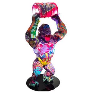 Decoración personalizada de orangután de fibra de vidrio, arte fluido para el hogar, manualidades Pop, decoración de tienda <span class=keywords><strong>Donkey</strong></span> <span class=keywords><strong>Kong</strong></span> - Product Image 5