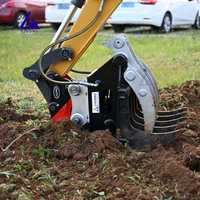 Grappin à griffes squelettique de 12-18 tonnes avec réglage manuel des griffes – Godet de retraitement économique