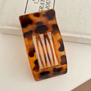 Pince à cheveux unisexe carrée en plastique de 10 cm, motif léopard, nouvelle collection, pour usage quotidien, barrette pour queue de cheval N-3878 - Product Image 5