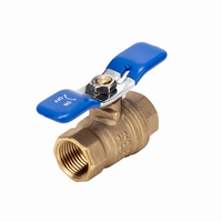 Cuerpo de latón forjado 1/4 "hembra * 1/4" hembra válvula de bola de latón de puerto completo hembra con rosca NPT