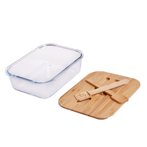 Sans plastique Contenants Alimentaires En Verre Durable Bamboolid micro-ondes de stockage en verre - Product Image 5