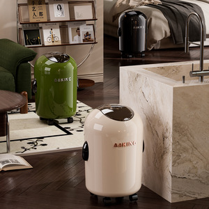 A&King Waste <b>Bin</b> Cylindrical With Lid Indoor Use <b>Large</b> Capacity - Product Image 2