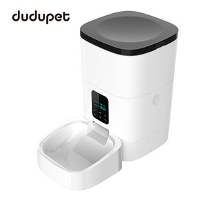 Comedero Automático para Mascotas Dudu, Dispensador Inteligente Redondeado Blanco para Perros y Gatos, Enchufe Estadounidense, Carga por Cable, Controlado por Aplicación - Product Image 2