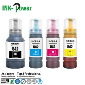 INK-POWER 542 T542 Premium Sublimation Compatible couleur Pigment en vrac bouteille eau base recharge encre pour Epson Eco réservoir imprimante