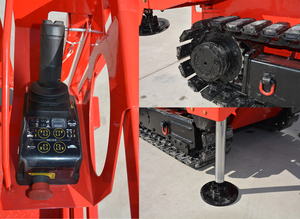 RUNTX 8m 10m 12m 320kg 작업 하중 용량 유압 크롤러 가위 리프트 - Product Image 5