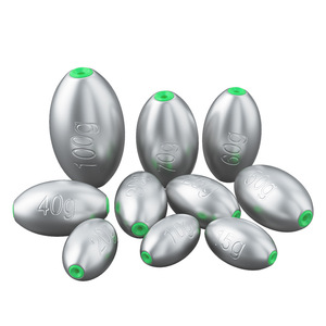 Plomb de pêche en forme d'olive Ante 10g avec noyau en plastique pour passage de ligne fluide, pêche à la carpe - Product Image 2