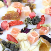Groothandel gemengde gedroogde fruitthee met fruitbloesem appel jasmijn aardbei thee smaakthee