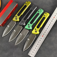 Couteau pliant en acier MagnaCut, manche en aluminium 6061-T6, ouverture latérale, verrouillage par bouton, couteau de poche EDC, 92g
