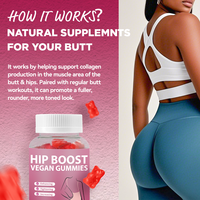 Supplément de musculation à base de plantes Chinaherbs Deportivos pilules d'agrandissement des fesses bonbons gommeux supplément de hanche produit de soins de santé