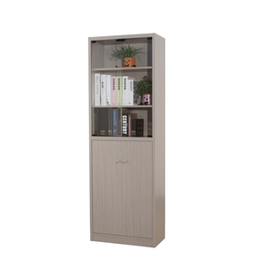 6-Unit <b>bookcase</b> with glass and wooden door for study room - Product Image 2