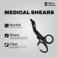 Ciseaux à pansements médicaux avec boucle et mousqueton en acier inoxydable, kit de pratique de suture manuelle certifié CE