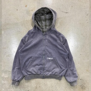 Sweat-shirt à capuche réversible surdimensionné personnalisé avec fermeture éclair, design patchwork à double couche, style streetwear, par un fabricant de vêtements - Product Image 2