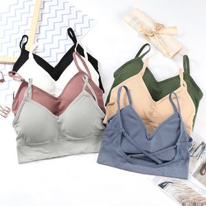 Vendita calda sport senza soluzione di continuità Yoga <span class=keywords><strong>reggiseno</strong></span> tinta unita senza soluzione di continuità biancheria intima di bellezza schiena traspirante senza soluzione di continuità <span class=keywords><strong>reggiseno</strong></span> - Product Image 1