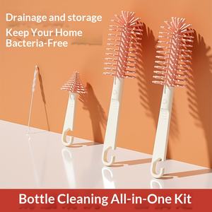 Cepillo Limpiador de Biberones y Tetinas Multifuncional 3 en 1, Desmontable, Portátil, de Silicona, con Rotación de 360 Grados, Venta al Por Mayor - Product Image 2