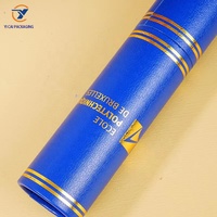 Tube cylindrique en carton gaufré A4 personnalisé de haute qualité pour l'emballage de cosmétiques, aliments et thé, respectueux de l'environnement