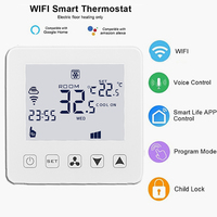 Termostato de aire acondicionado inteligente HY08AC-4, Unidad de bobina de ventilador de 3 velocidades, termostato de CA, válvula de encendido/apagado, control por aplicación Tuya, FCU
