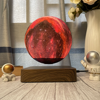 Lámpara de Noche Flotante con Bola de Cielo Estrellado Levitante, Impresión 3D LED de 16 Colores, Decoración de Escritorio de Oficina, Fabricada por HCNT