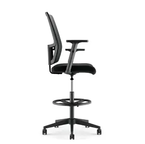 ORCCO — chaise de bureau ergonomique en maille, confortable et avec repose-pieds, pour ordinateur