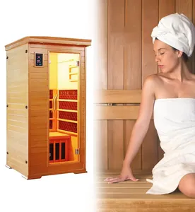 Salles de sauna infrarouge en cèdre rouge canadien de haute qualité Salle de sauna à vapeur intérieure en bois de grande taille pour 1 et 3 personnes