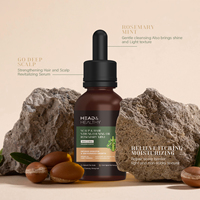 100% Elixirs naturels du cuir chevelu à base de plantes de marque privée: Huile de croissance des cheveux au romarin, anti-chute, vente en gros quotidienne