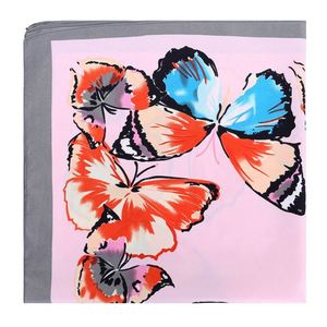 High Quality Oem Premium Multi-purpose Customized logo Flower <b>Silk</b> Satin Head <b>Scarf</b> - Product Image 3