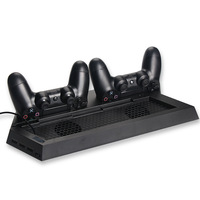 Support de refroidissement universel multifonctionnel pour console PS4/PS4 Slim, station d'accueil pour manettes, support de charge TP4-891