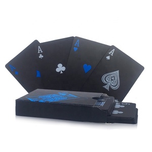 Waterproof Plastic US Playing Cards Black Color Poker Card Classic Magic Tricks Tool Poker PVC Poker cards