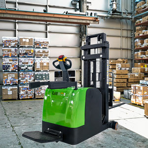 Heavy Duty Standing-Drive All-Electric <span class=keywords><strong>Stacker</strong></span> Grúas Carretilla elevadora Pallet <span class=keywords><strong>Jack</strong></span> Truck <span class=keywords><strong>Stacker</strong></span> para la industria manufacturera - Product Image 1