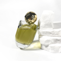 Flacon de parfum en verre transparent 100 ml au design unique, emballage de luxe pour huiles essentielles, atomiseur de parfum, flacon vide pour huiles essentielles