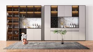 Buffet de salon et armoire de restaurant contemporains en bois massif sur mesure de qualité commerciale - Product Image 3