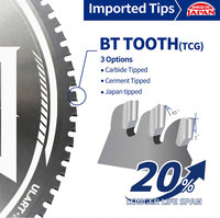 Hoja de sierra circular de 355 mm con punta de cermet TCT de carburo para corte en frío de metal, sin rebabas ni chispas, para tuberías de acero y hierro
