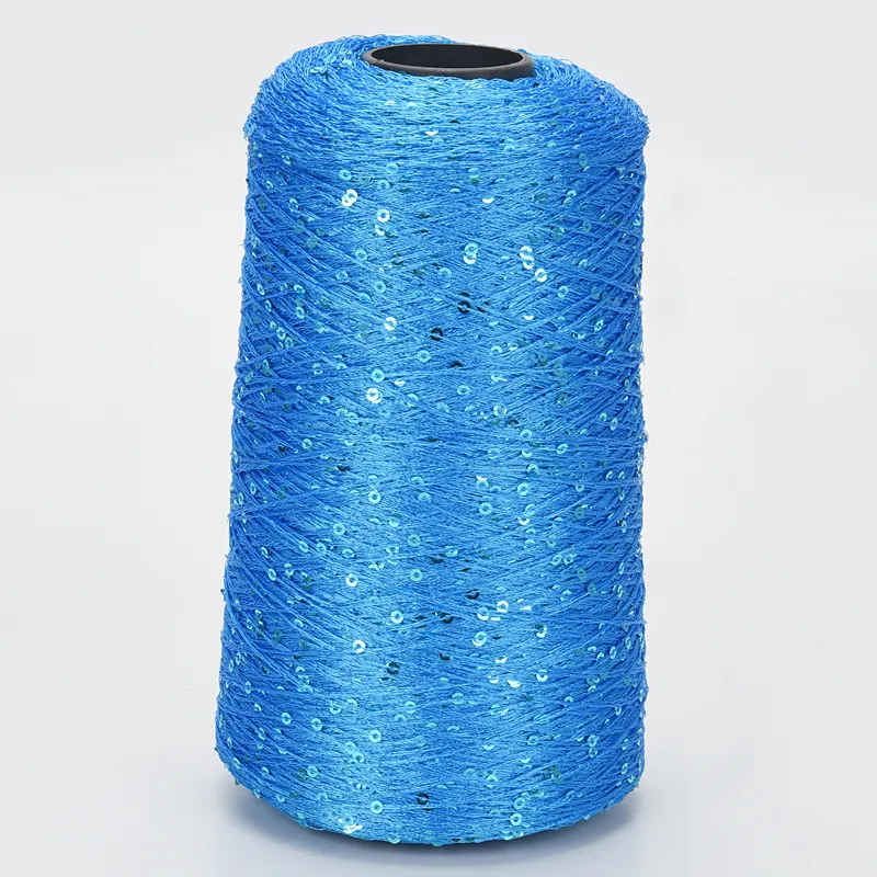 Wholesale 1.5KG /Ball 7000M Summer ice silk Mercerized yarn special Sequin yarn DIY hand woven Rag doll knitting wool blanket